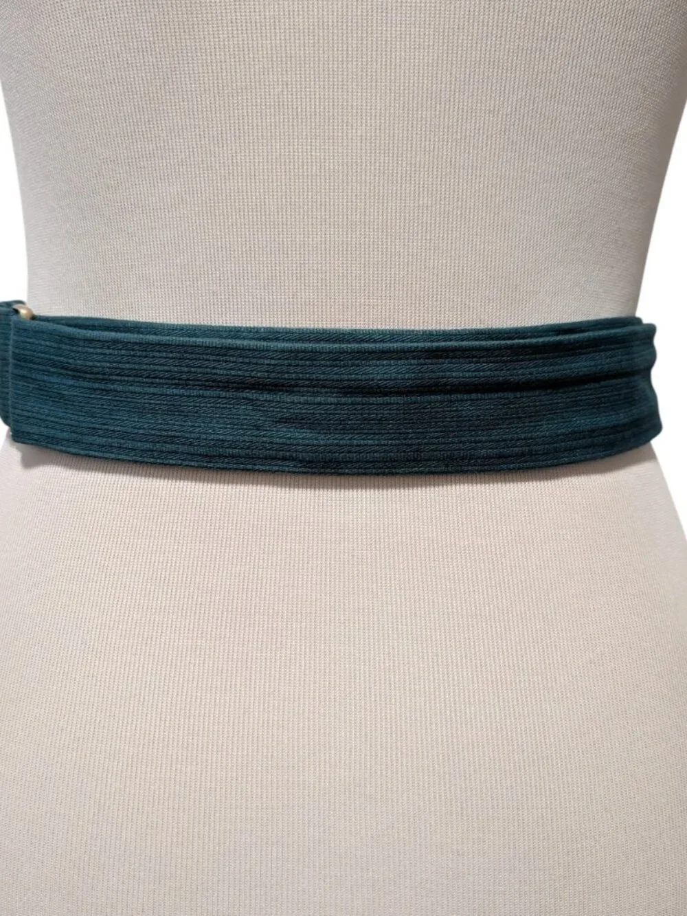 Vintage Carolyn Tanner Women OS Green Red Braided Cord Statement Adjustable Belt